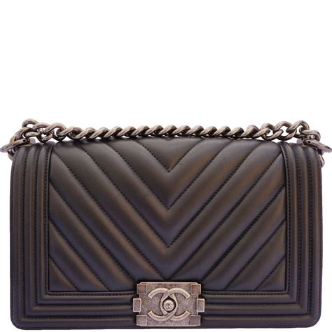 chanel boy bag chevron light blue|Chanel boyfriend bag small.